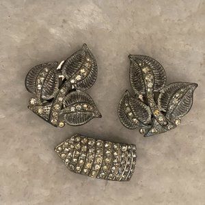 3 Vintage Rhinestone Shoe/Purse/Hat Clips